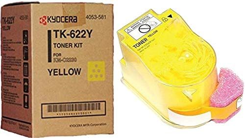 Kyocera 1T05HNAUS0 Model TK-622Y Yellow Toner Cartridge For use with Kyocera KM-C2230 Enterprise/Workgroup Color Multifunctional, Up to 11500 Pages Yield at 5% Average Coverage, UPC 708562010733 (1T05-HNAUS0 1T05H-NAUS0 1T05HN-AUS0 TK622Y TK 622Y)
