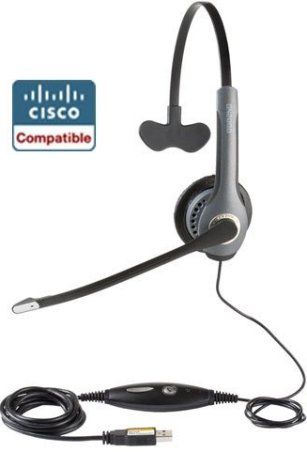 Jabra 20001-332 Model GN2000 USB CIPC Monaural Headset, Robust design for day-after-day durability, Large ear-cushions for extra comfort, Plug-and-play with CIPC, no drivers needed, Wideband audio quality for clearer calls, Noise-canceling microphone, Mono speaker for single office/quiet office, USB connectivity (20001332 20001 332 GN2000MSUSB GN2000-MSUSB GN-2000 GN 2000)