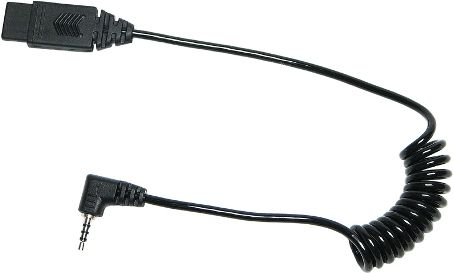 VXI 201451 Model QD 1096V Lower Cord, Black, 2.5 mm right angle plug for Cisco 7920 IP phones and Nokia cell phones, Cord extends to 23