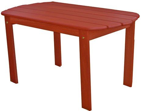 Linon 20154RED-01-KD Red Woodstock Coffee Table, Red finish, Built of solid Meranti wood, 18.13