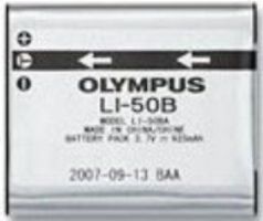 Olympus 202167 model LI-50B Lithium Ion Digital Camera Battery, 925mAh Capacity, 3.7 V DC Output Voltage, Rechargeable Charging Capability, Lithium Ion - Li-Ion Battery Chemistry, For use with 1010, 1020 and 1030SW Olympus Stylus Digital Cameras, UPC 050332400931 (202167 202-167 202 167 LI 50B LI50B) 