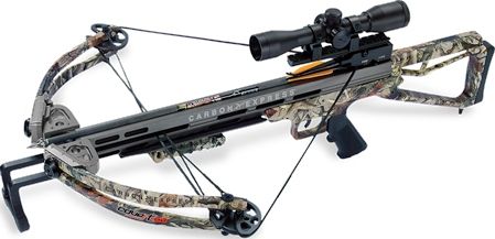 Carbon Express 20262 Covert CX-3 Crossbow Kit; Shoots 330 feet per second; 105 ft.-lb. of kinetic energy; 185 lbs. draw weight; 14