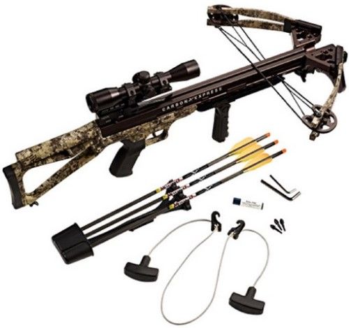 Carbon Express 20263 Covert CX-3SL+ Crossbow Ready-To-Hunt Kit; 345 Feet Per Second; 119 ft/lb Kinetic Energy; 175 lbs Draw Weight; 13.5