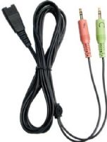 VXI 202687 Model 1030P Cord Lower Sound Card Cord without Translator, Fits with TalkPro SP and P-Series headsets, Flat quick disconnect and two 3.5 mm Stereo Jacks, UPC 607972026870 (202-687 202 687) 
