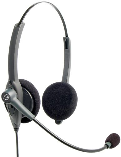 VXI 202768 Passport 21V Over the Head Single Wire Binaural Headset, Fits with V-series amplifiers and direct connect cords, So lightweight, youll forget youre wearing a headset, Noise-canceling microphone filters out unwanted background noise, so you can more easily hear and be heard (202-768 202 768)
