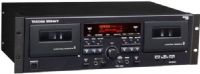 Tascam 202MKV Professional Dual Well Cassette Deck, Return to Zero, A-B Repeat (20 times), Continuous Play, +/-12% Pitch Control on Deck 1, Power on Play and Record, Continuous Recording, Both Decks Record for Simultaneous Masters, Normal and Hi speed dubbing, Sync Reverse Dubbing, Dolby NR B type and HX PRO, UPC 043774023325 (202-MKV 202 MKV) 