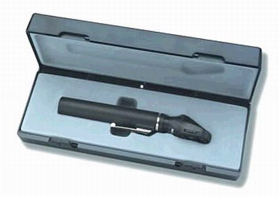 Riester 10503 Ri-mini Ophthalmoscope, HL 2.5 V halogen lamp, Heads with screw fitting, exchangeable, Made of glass-fibre reinforced plastic, Metal clip on handle, Hard case (20311020, 20-311-020, 20311-020, 20-311020, Ri-Mini Ophthalmoscope, Ri-Mini 10503)