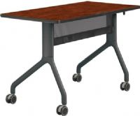 Safco 2039CYBL Rumba 48 x 24 Rectangle Table, Cherry Top/Black Base, Integrated Cable Management, ANSI/BIFMA Meets Industry Standard, Powder Coat Finish Paint/Finish, Top Dimension 48"w x 24"d x 1"h, Dual Wheel Casters (two locking), 3" Diameter Wheel / Caster Size, 14-Gauge Steel and Cast Aluminum Legs, Steel Frame Base (2039CYBL 2039-CYBL 2039 CYBL) 