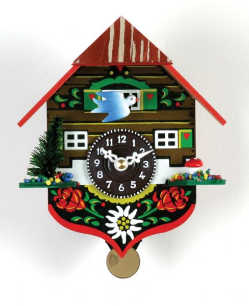 River City Clocks 2040Q-06 Painted Chalet with Mushroom & Bird (2040Q06 2040Q 06)