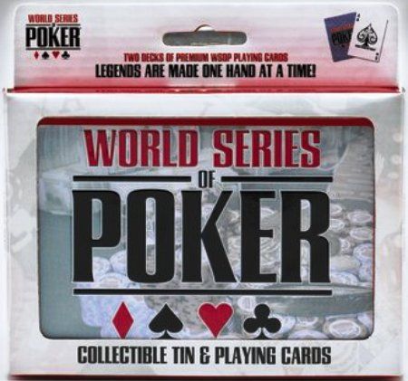 World Series of Poker Premium Playing Cards 2 Decks Collectible Tin WSOP-2042-B