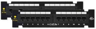 Datacomm 20-5602 Cat 6 Universal Patch Panels; Black; Designed and color coded for T586A and T586B wiring configurations; Meets all UL standards and requirements for Cat 6 patch panels; Intertek ETL Semko verified and tested to Cat 6 industry standards and certifications; UPC 660559008317 (205602 20-5602 DATACOMM 20-5602-DATACOMM DATACOMM-20-5602 PANEL20-5602 48PANEL20-5602) 