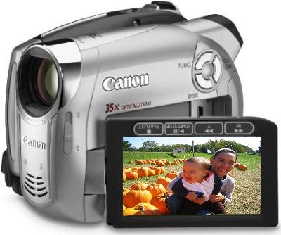 Canon 2063B001 Model DC220 DVD Camcorder, 2.7-inch TFT LCD Color Screen, approx. 123,000 pixels, Image Sensor 1/6-inch CCD, approx. 680,000 pixels, Lens f = 2.6 - 91 mm, f/2.0 - 5.0, 35x power zoom, Recording Media DVD-R/-RW/-R DL (206-3B001 2063B-001 DC-220 DC 220)