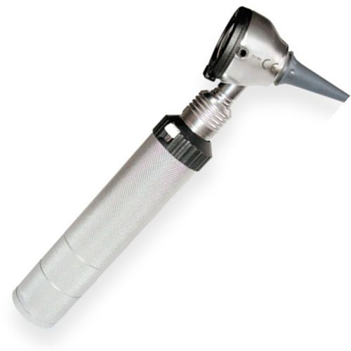 Mabis 20-720-000 EUROLIGHT Otoscope with CLIC Closure, Features fiber optics illumination with 2.5V halogen lamp and three-times magnification, Clic closure provides easy locking, Dimmable rheostat, 20 disposable ear specula, 10 each 2.5mm and 4.0mm, Requires two C batteries (not included) or KaWe rechargeable battery, Matching nylon bag (20-720-000 20720000 20720-000 20-720000 20 720 000)