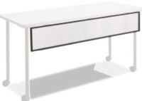Safco 2076BL Impromptu Modesty Panel for 60"W Table, Black, Add a little discretion to Safco Impromptu tables, Translucent design with complete privacy, Sleek metal frame adds a contemporary look, Connector Angle 90º (2076-BL 2076 BL 2076B) 