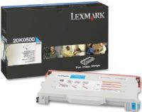 Lexmark 20K0500 Cyan Toner Cartridge, Works with Lexmark C510 C510dtn and C510n Printers, Up to 3000 pages @ approximately 5% coverage, New Genuine Original OEM Lexmark Brand (20K-0500 20K 0500 20-K0500) 