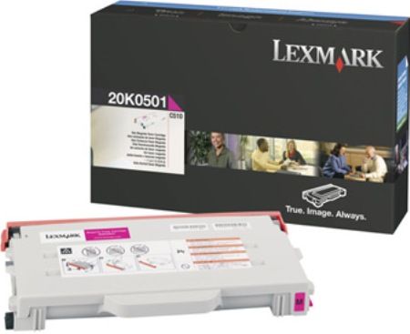 Lexmark 20K0501 Magenta Toner Cartridge, Works with Lexmark C510 C510dtn and C510n Printers, Up to 3000 pages @ approximately 5% coverage, New Genuine Original OEM Lexmark Brand (20K-0501 20K 0501 20-K0501 20 K0501)