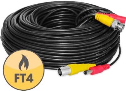 Defender 21008 In-Wall Fire-Rated UL/FT4 Certified Extension Cable, Fits with all 21000 series cameras and kits, Connects any Defender security cameras to security systems with BNC connections, 65 ft. cable lenght (21-008 210-08)