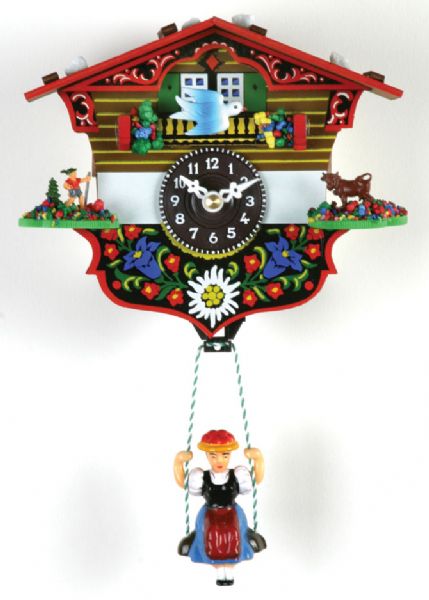 River City Clocks 2100Q-05 Painted Chalet with Bird, Betty, & Bessy (2100Q05 2100Q 05)