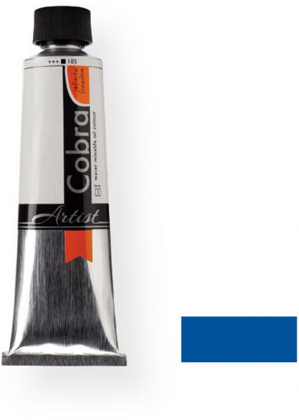 Royal Talens 21055110 Cobra Artist Water Mixable Oil Colour, 40 ml Cobalt Blue Color; Gives typical oil paint results, such as sharp brush strokes and wonderfully deep colors; Offers a particularly rich range of colors with a high degree of pigmentation and fineness; EAN 8712079312411 (21055110 RT-21055110 RT21055110 RT2-1055110 RT210551-10 OIL-21055110) 