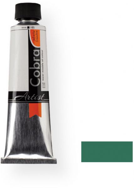 Royal Talens 21056680 Cobra Artist Water Mixable Oil Colour, 40 ml Chromium Oxide Green Color; Gives typical oil paint results, such as sharp brush strokes and wonderfully deep colors; Offers a particularly rich range of colors with a high degree of pigmentation and fineness; EAN 8712079312626 (21056680 RT-21056680 RT21056680 RT2-1056680 RT210566-80 OIL-21056680) 