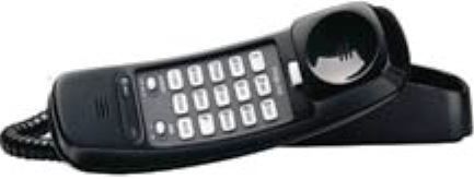 AT&T 210TMBK Trimline Telephone, Black, Backlit dial, 3 One touch memory buttons, 10 Number speed dial, Flash key, Mute key, Desk or wall mount, UPC 650530930409 (210-TMBK 210TM-BK 210TMB 210TM)
