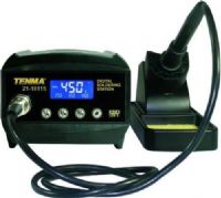 Tenma 21-10115 Compact Digital Soldering Station, 60W; This compact soldering station features a digital display and low profile casing; Its compact design will fit on any tool bench and is small enough for convenient storage; The efficient, thermostat-controlled, 60-watt output of this unit provides almost instant working temperatures with outstanding precision (2110115 21 10115 211-0115 2110-115 21101-15) 