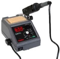 Tenma 21-1590 Temperature Controlled Digital Soldering Station; Heat resistant soldering iron cord; Grounded three-wire power cord; Auxiliary ground terminal; Built in tray with cleaning sponge; Easily accessible fuse holder; Temperature range 320~900ºF; 48W (211590 21 1590) 