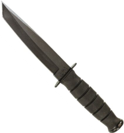 KA-BAR Knives 2-1254-3 Short Fixed Tactical Tanto Knife, Black, 5.25