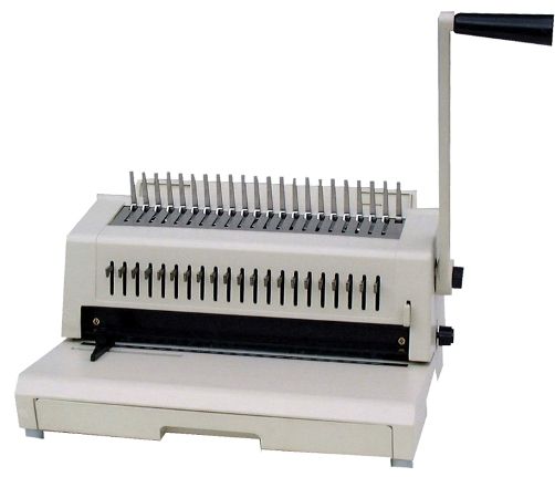 Tamerica 213PB Multi Combo Binding Machine, Letter size manual punch and bind machine for combs and Built in wire closer & 3-hole puncher, Punches 5,000 sheets/hour up to 12