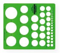 Rapidesign 2140R Metric Large Circles Template; Contains 44 circles from 2mm to 50mm; Size: 18.5cm x 21cm x .8mm; Shipping Weight 0.06 lb; Shipping Dimensions 10.5 x 7.5 x 0.12 in; UPC 014173252975 (RAPIDESIGN2140R RAPIDESIGN-2140R 2140R ENGINEERING) 