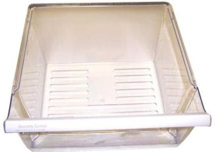 Whirlpool 2188656 Refrigerator Clear Crisper Pan, Works with Whirlpool ED25QFXHW02, ED5FVGXSS00, ED5FVGXSS01, ED5FVGXSS02, ED5HVAXVL02, GD25DIXHS00 models, Designed to help you organize and keep track of the food in your refrigerator, Designated for specific storage items, such as meat or vegetables (2188 656 218-8656)