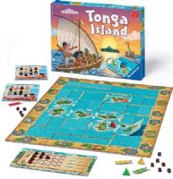 Ravensburger 21980 Tonga Island, Come on this south seas adventure to discover the treasures of the island kingdom of Tonga, The secret is in the game board, Only once you have opened a card will your destination be revealed to you, an you recall the hidden travel routes your opponents uncovered, EAN 4005556219803 (RAVENSBURGER21980 RAVENSBURGER-21980 21980 21-980 219-80) 