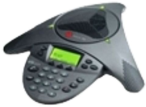 Polycom 2200-07300-001 SoundStation VTX 1000 Conference Phone (Console Only) with Call Waiting & Caller ID; Noise reduction technology automatically minimizes PC, projector, and HVAC sounds; Automatic mic selection  only one mic is on at a time to remove in the well sound; UPC 610807033271 (220007300001 2200 07300 001 2200-07300001 VTX1000 VTX-1000)
