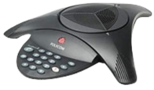 Polycom 2200-115100-001 SoundStation2 Conference Phone Non-Expandable, 132x65 pixel backlit graphical LCD; Two-wire RJ-11 analog PBX or public switched telephone network interface; Phone book/speed dial list  up to 25 entries; UPC 610807001560 (220015100001 2200 15100 001 220015100-001 2200-15100001 SoundStation 2)