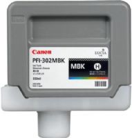 Canon 2215B001AA Model PFI-302MBK Pigment Matte Black Ink Tank (330ml) for use with imagePROGRAF iPF8100 and imagePROGRAF iPF9100 Large Format Printers, New Genuine Original OEM Canon Brand (2215-B001AA 2215 B001AA 2215B001A 2215B001 PFI302MBK PFI 302MBK) 