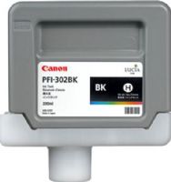 Canon 2216B001AA Model PFI-302BK Pigment Black Ink Tank (330ml) for use with imagePROGRAF iPF8100 and imagePROGRAF iPF9100 Large Format Printers, New Genuine Original OEM Canon Brand (2216-B001AA 2216 B001AA 2216B001A 2216B001 PFI302BK PFI 302BK) 