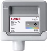 Canon 2217B001AA Model PFI-302GY Pigment Gray Ink Tank (330ml) for use with imagePROGRAF iPF8100 and imagePROGRAF iPF9100 Large Format Printers, New Genuine Original OEM Canon Brand (2217-B001AA 2217 B001AA 2217B001A 2217B001 PFI302GY PFI 302GY) 