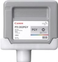 Canon 2218B001AA Model PFI-302PGY Pigment Photo Gray Ink Tank (330ml) for use with imagePROGRAF iPF8100 and imagePROGRAF iPF9100 Large Format Printers, New Genuine Original OEM Canon Brand (2218-B001AA 2218 B001AA 2218B001A 2218B001 PFI302PGY PFI 302PGY) 