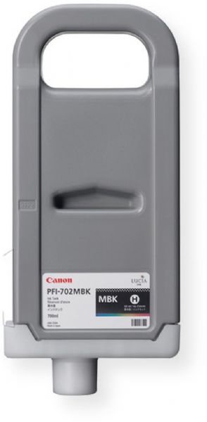 Canon 2219B001AA Model PFI-702MBK Pigment Matte Black Ink Tank (700ml) for use with imagePROGRAF iPF8100 and imagePROGRAF iPF9100 Large Format Printers, New Genuine Original OEM Canon Brand (2219-B001AA 2219 B001AA 2219B001A 2219B001 PFI702MBK PFI 702MBK)