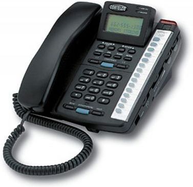 Cortelco 222000-TP2-27E Model 2220-BLACK Colleague Enhanced Two-Line Corded Phone (222000TP227E 222000 TP2 27E 2220 BLACK 2220BLACK)