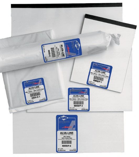 Alvin 6855-HR-8 Alva-Line 2500 percent Rag Vellum Tracing Paper 250 Sheet Pack 18