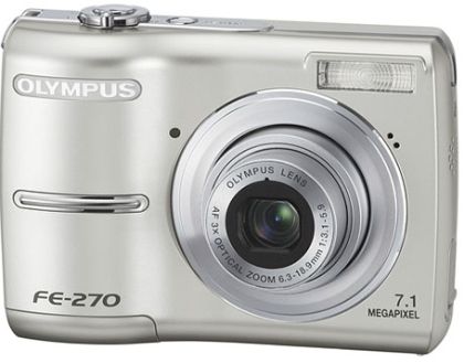 Olympus 226000 model FE-270 Digital camera, 7.1 Megapixel Resolution, LCD display - TFT active matrix - 2.5