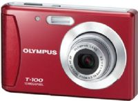 Olympus 227470 model T-100 Digital Camera, 12 MP Resolution, Color Support, 1/2.3" Optical Sensor Size, 4 x Digital Zoom, Frame movie mode Shooting Modes, Fisheye, Drawing, Pop Art, Pin Hole Special Effects, Electronic Image Stabilizer, 10.8 MB Integrated Memory, Built-in flash Camera Flash, LCD display - TFT active matrix - 2.4" - color, Built-in Display Form Factor, 112,320 pixels Display Format, Red Finish (227470 227-470 227 470 T-100 T 100 T100) 