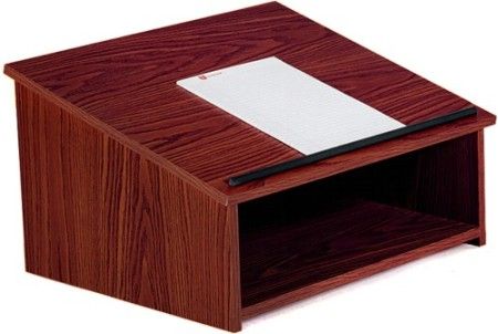Oklahoma Sound 22-MY Versatile and Portable Tabletop Lectern, Mahogany, Can be used on its own or as a floor lectern with the optional base, 3/4