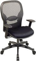 Office Star 2300 Space Collection Matrex Back Managers Chair with Mesh Seat and Metal Base, Mesh Fabric Seats, Height Adjustable Armrests with Soft Polyurethane Pads, Aluminum Base with Oversized Dual Wheel Carpet Casters, 20" W x 19.5"D x 3" T Seat Size, 22.5" W x 25.75" H Back Size, 19" Seat Height, 25" Arms Max Inside (23 00 23-00 Office Star 2300 Office Star 2300) 