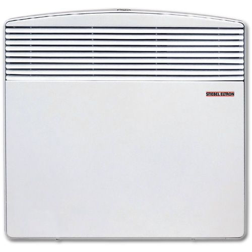 Stiebel Eltron 231543 Model CNS 100-2 E Wall Mounted Convection Heater, 208/240V, 750/1000W; Attractive slimline European design; Built in thermostat with selectable temperature range from 45 - 86 degrees fahrenheit; Works with existing wall-mounted thermostat; Draft-free, silent operation; Overheat protection is built into the unit; Frost protection setting; UPC 094922372550 (STIEBELELTRON231543 STIEBELELTRON 231543 STIEBEL ELTRON CNS1002E CNS-100-2-E)