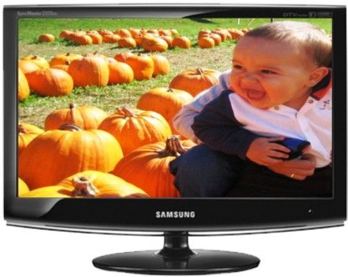 Samsung 2333HD Refurbished SyncMaster 23 Widescreen LCD TV Monitor, Resolution 1920 x 1080, Brightness 300 cd/m2, Contrast Ratio DC 10000:1 (1000:1) (typ.), Response time 5 ms, Viewing Angle (Horizontal / Vertical) 160/160, Built-in HDTV (ATSC) tuner, Dolby Digital Sound, Optical digital sound (SPDIF), Component, 2 HDMI, Full HD (2333-HD 2333 HD)