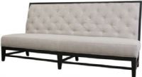 Wholesale Interiors 2363-C279SOFA Bristol Tufted Gray Linen Modern Sofa, Light grey linen upholstery gives the sofa a soft, comfortable feel, Foam padded cushions makes lounging more enjoyable, Button tufted styling gives the sofa a luxurious appeal, Solid wood frame ensures years of dependable support, Sturdy black wood legs with non-marking feet provide remarkable stability while protecting your flooring, UPC 847321002272 (2363C279SOFA 2363-C279-SOFA 2363 C279 SOFA) 