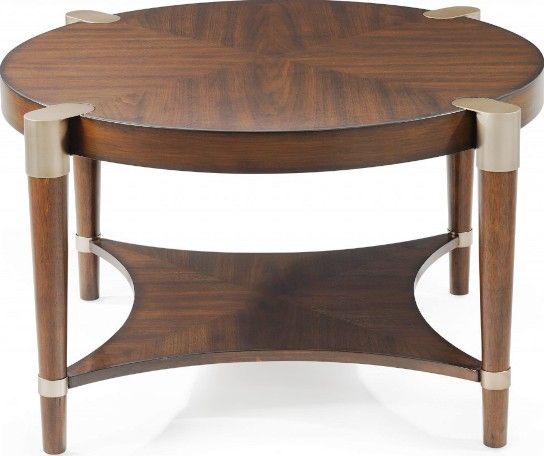 Bassett Mirror 2381-120EC Model 2381-120 Cole Round Cocktail Table, Size 36