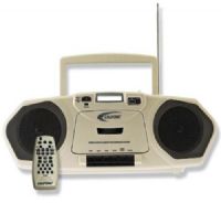 Califone 2385AV-03 Model 2385-03 MP3-Capable Music Maker Multimedia Player, 6 Watts RMS, 63-10kHz, 1% at rated power, 3.5mm mini jack; FM: 88-108 MHz,AM: 530-1710 kHz Radio Frequency Range,Built-in electret, 1.5mV mic. sensitivity Microphone , 3.5mm, 1/4” phone and speaker output jacks Headphone Jacks, UPC 610356141113 (2385AV03 2385AV 03 2385AV 238503 23850 2385) 